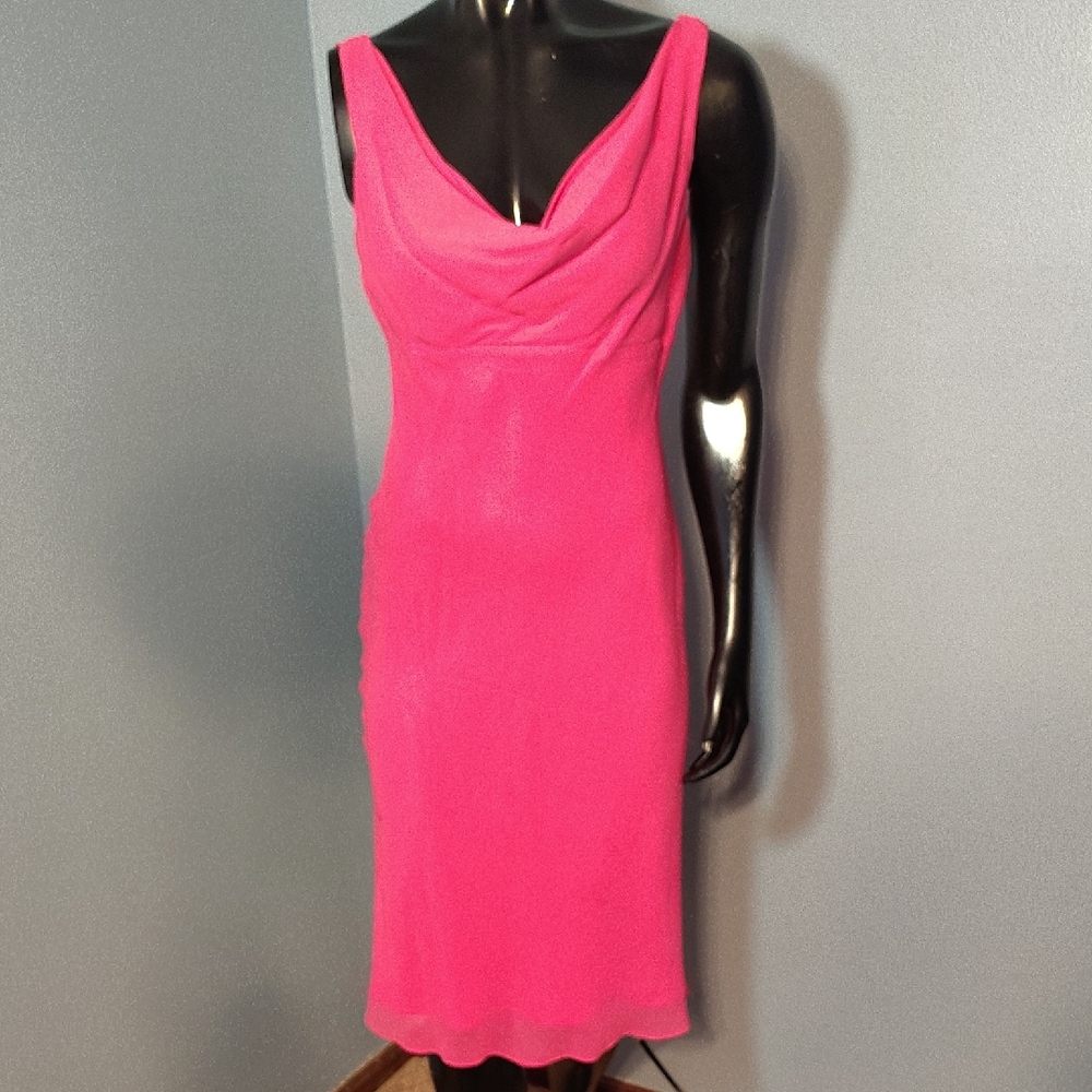 Jones New York Vibrant Pink Midi Dress